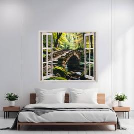 Folie imprimata color pentru decor perete locuinta, dimensiune 125 x 110cm,