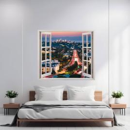 Folie imprimata color pentru decor perete locuinta, dimensiune 125 x 110cm,