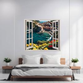 Folie imprimata color pentru decor perete locuinta, dimensiune 125 x 110cm,