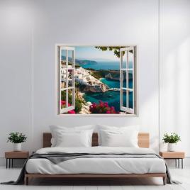 Folie imprimata color pentru decor perete locuinta, dimensiune 125 x 110cm,