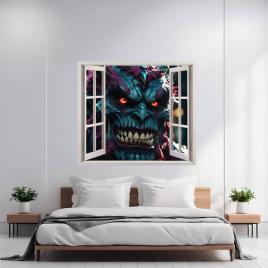 Folie imprimata color pentru decor perete locuinta, dimensiune 125 x 110cm,