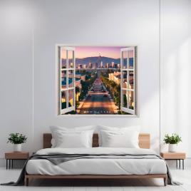 Folie imprimata color pentru decor perete locuinta, dimensiune 125 x 110cm,