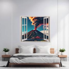 Folie imprimata color pentru decor perete locuinta, dimensiune 125 x 110cm,