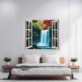 Folie imprimata color pentru decor perete locuinta, dimensiune 125 x 110cm,