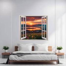 Folie imprimata color pentru decor perete locuinta, dimensiune 125 x 110cm,