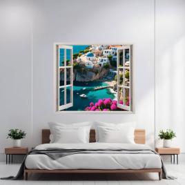 Folie imprimata color pentru decor perete locuinta, dimensiune 125 x 110cm,