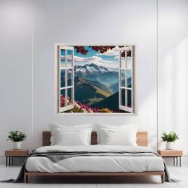 Folie imprimata color pentru decor perete locuinta, dimensiune 125 x 110cm,