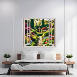 Folie imprimata color pentru decor perete locuinta, dimensiune 125 x 110cm,