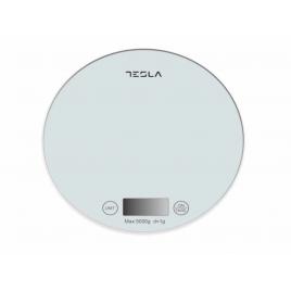 Cantar de bucatarie tesla ks200w, 5kg, ecran lcdfunctie tara, sticla, alb