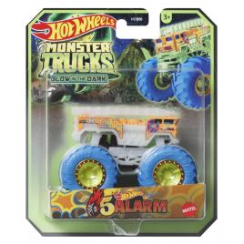 Hot wheels monster truck glow in the dark masinuta 5 alarm scara 1:64