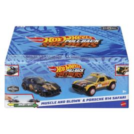 Hot wheels set 2 masinute metalice pull back muscle and blown si porsche 914