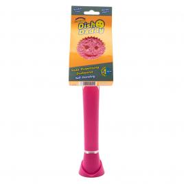 Burete vase cu maner roz scrub daddy