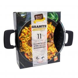 Tigaie din aluminiu cu capac baker's secret - 28 cm