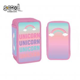 Penar echipat, 3 fermoare, 39 piese, unicorn - s-cool