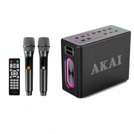 Boxa portabila akai cu 2 micfrofoane 80w