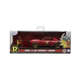 Jada batman set figurina robin si masinuta metalica chevrolet camaro 1967 scara
