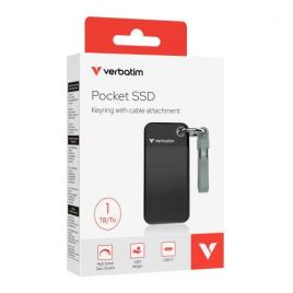 Verbatim pocket ssd usb 3.2 gen 2 1tb black/grey