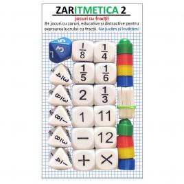 Joc educativ cu zaruri, zaritmetica 2, fractii