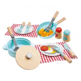 Jucarie - set de joaca micutul chef pentru gatit si servire (21 piese)
