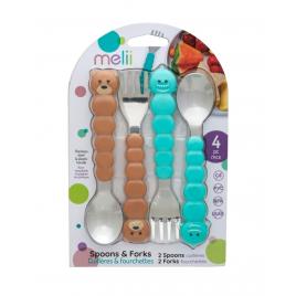 Set 4 tacamuri colorate, melii, model urs&rechin
