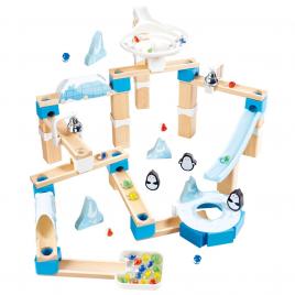Jucarie din lemn - marble run penguin playland (112 piese)