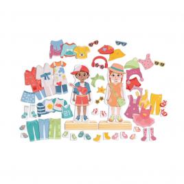 Puzzle magnetic de imbracare (68 piese)