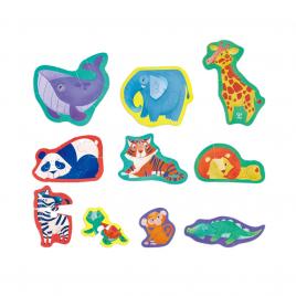Set 10 puzzle-uri prietenii junglei (18-36 luni)