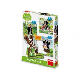 Puzzle 3 in 1, mica cartita pe pajiste - dino toys