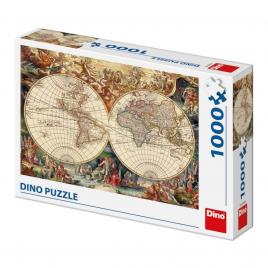 Puzzle harta instorica a lumii, 1000 piese - dino toys