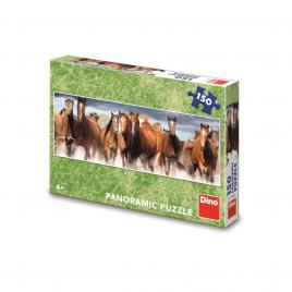 Puzzle panoramic cai, 150 piese - dino toys