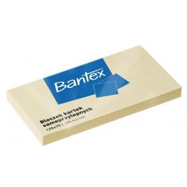 Bloc notite adezive bantex post it, 125x75mm, 100 file, culoare galben