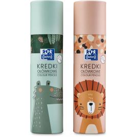 Creioane colorate oxford kids, varf 3mm, sectiune rotunda, set 26 culori,