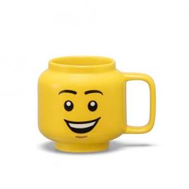 Cana mica lego din ceramica cap de baiat fericit