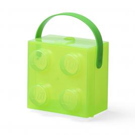 Cutie lego 2x2 - verde transparent