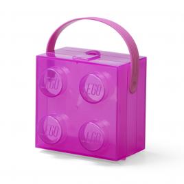 Cutie lego 2x2 - violet transparent