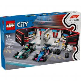 Lego city garaj f1 si masini mercedes-amg si alpine 60444