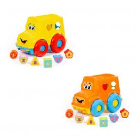 Autobuz + cuburi educative, 23.5x15.2x17 cm, polesie