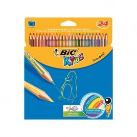 Creioane colorate tropicolors set 24 - bic