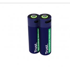 Baterii reincarcabile trust aaausb-c 2x