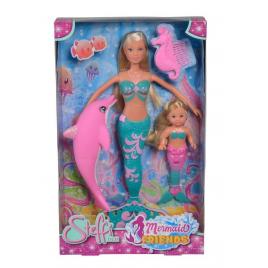 Papusi steffi si evi sirene cu delfin