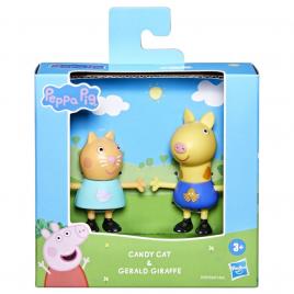 Peppa pig prieteni buni set 2 figurine pisica candy si girafa gerald