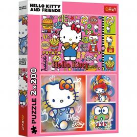 Puzzle trefl 2x200 hello kitty si prietenii