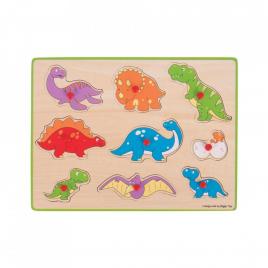 Puzzle din lemn incastru - dinozauri