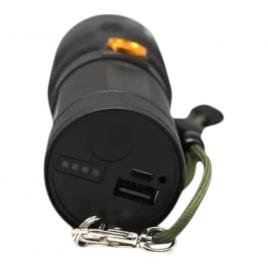 Lanterna led cu zoom, functie baterie externa, 2000lm, 8000mah