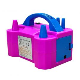 Pompa electrica dubla pentru umflat baloane cu aer, 220V, 600W, roz/albastru, Vivo 73005