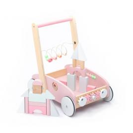 Premergator roz 5 in 1 din lemn umu toys