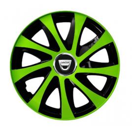 Set 4 capace roti extra drift green r13 pentru gama auto dacia