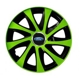 Set 4 capace roti extra drift green r13 pentru gama auto ford