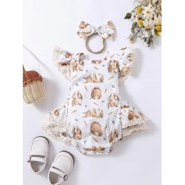 Body cu iepurasi dragalasi pentru fetite (marime disponibila: 3-6 luni (marimea