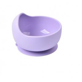 Bol lila din silicon anti-alunecare pentru bebe
